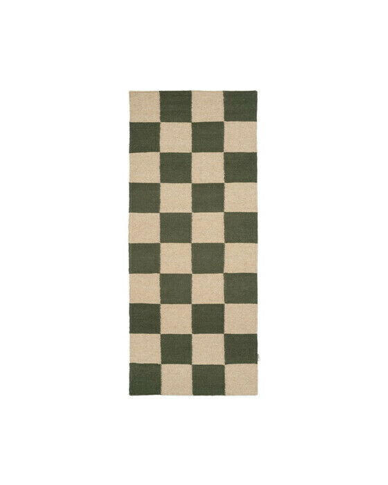 Square käytävämatto metsänvihreä/luonnonvarinen
