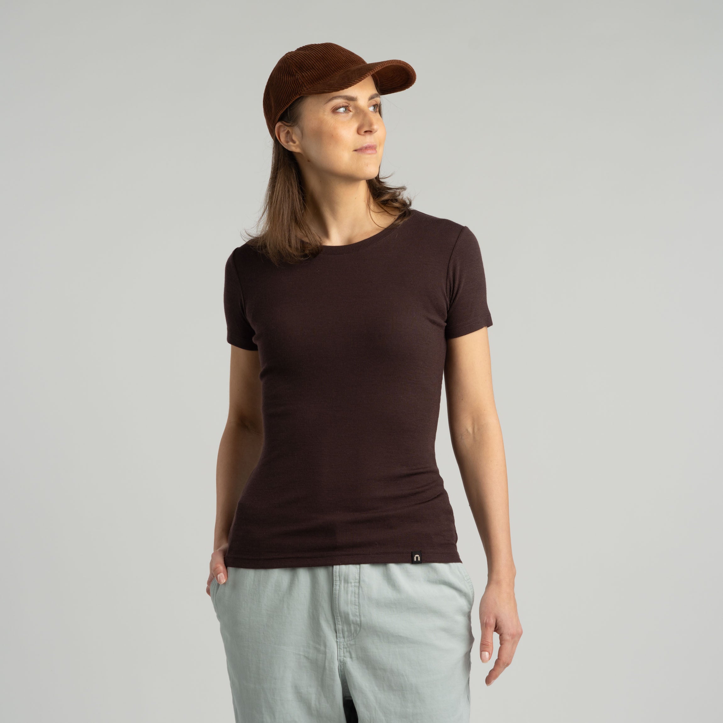 North Outdoor Amy Merino-t-paita W Suklaa S