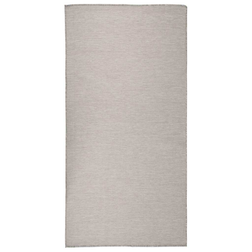vidaXL Ulkomatto Flatweave 100x200 cm vaaleanharmaa