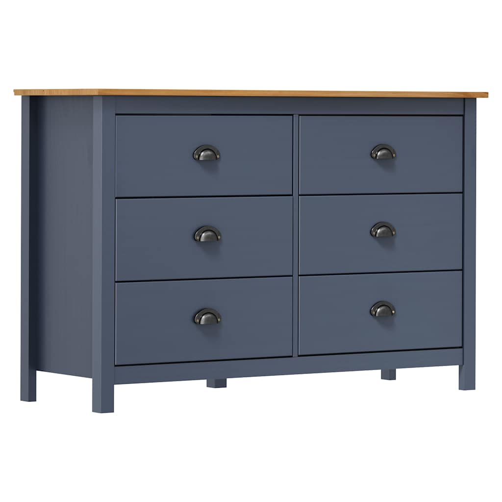 vidaXL Lipasto Hill harmaa 125x40x80 cm täysi mänty