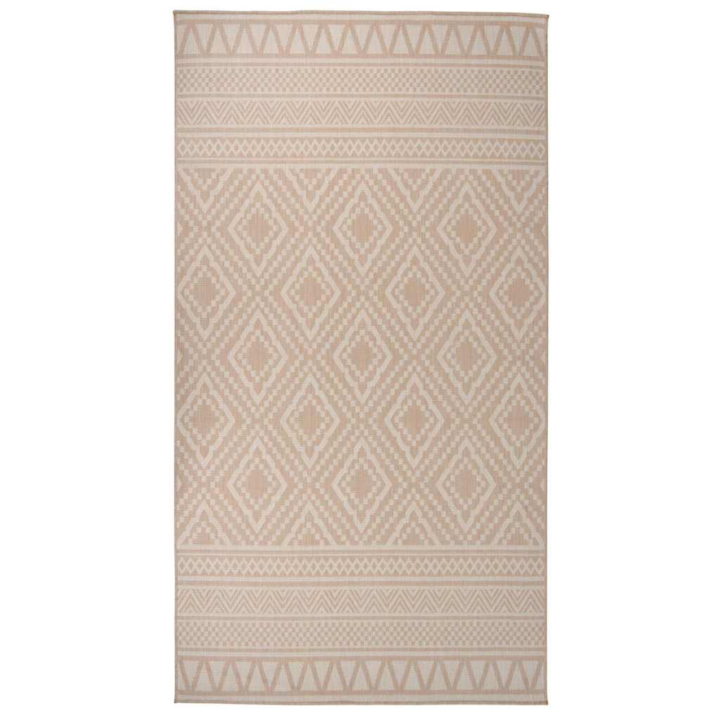 vidaXL Ulkomatto Flatweave 80x150 cm ruskeat raidat