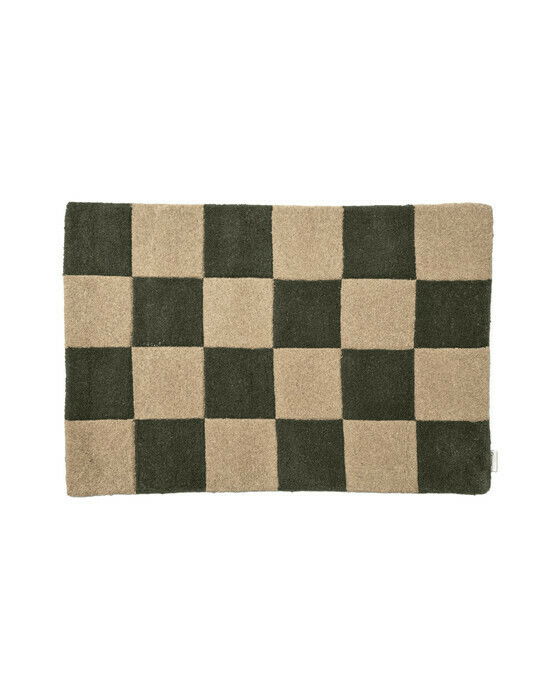 Kynnysmatto Square metsänvihreä luonnonväri