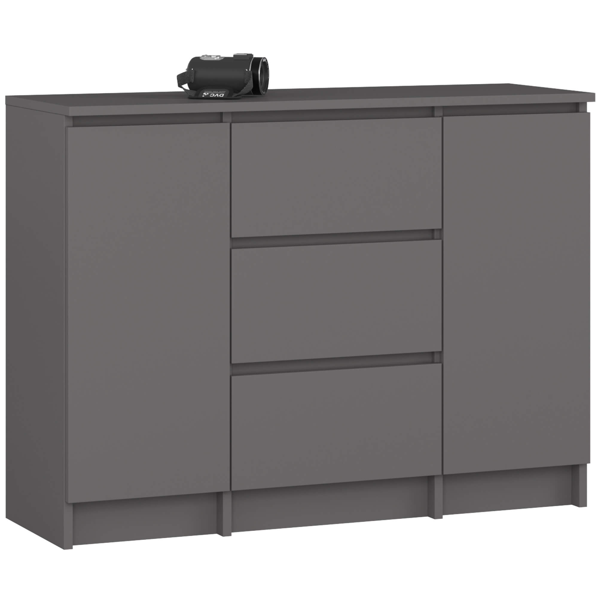 Akord Lipasto 2 Ovea 3 Laatikoa Harmaa Grafiitti 101x35x76